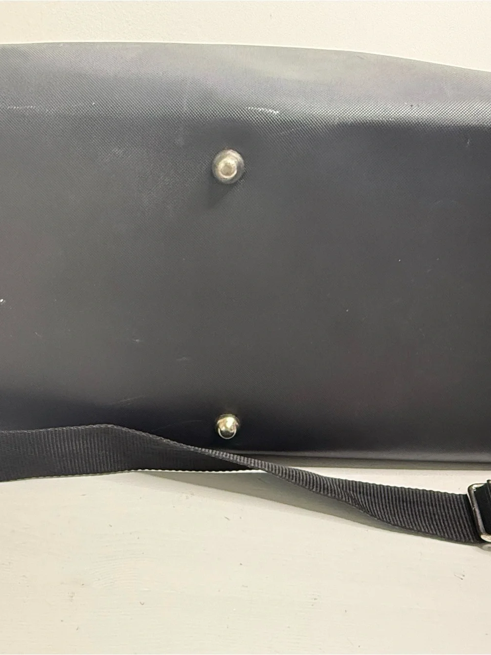 Circa Black Leather Duffel Bag for Men